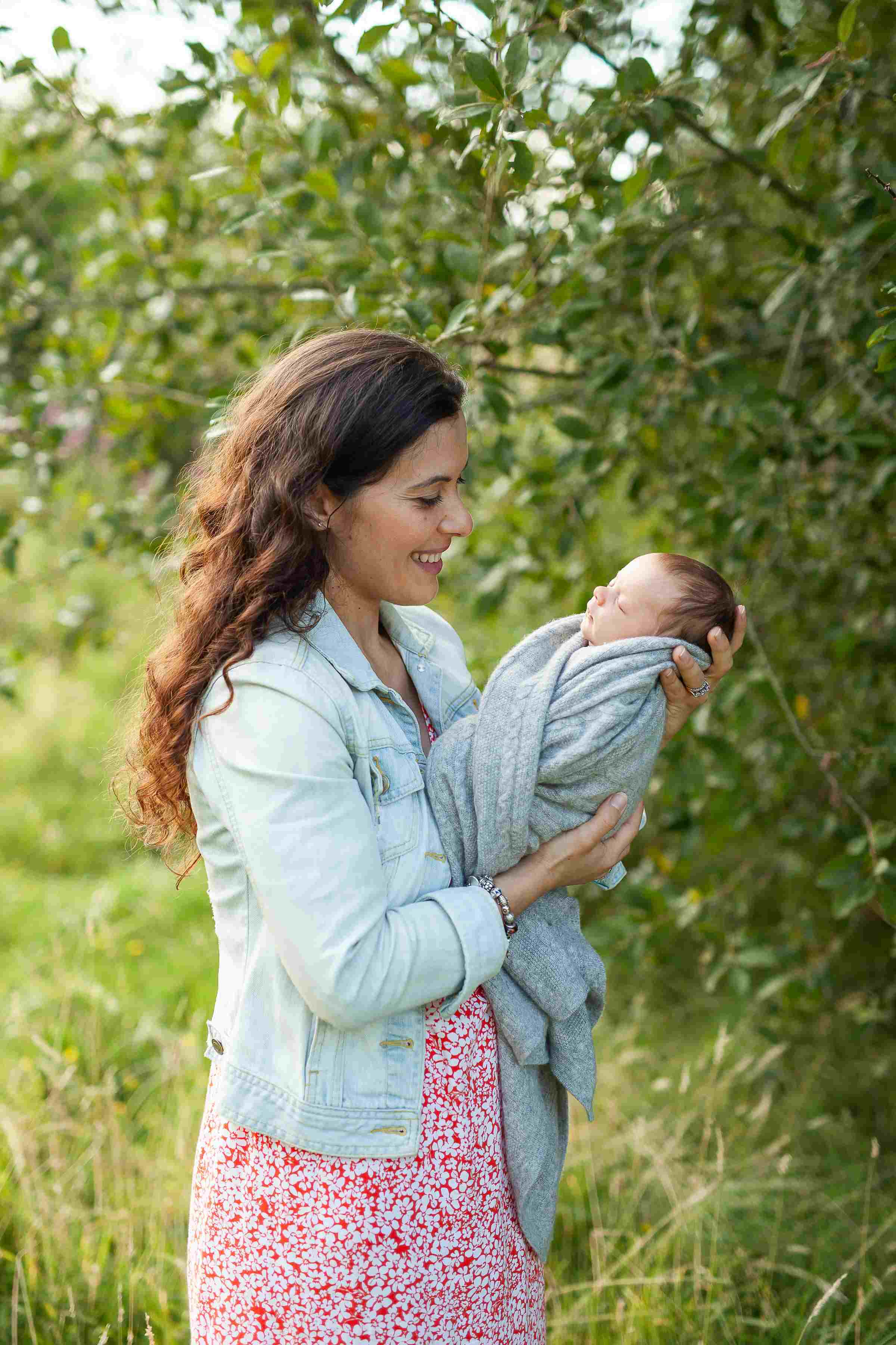 Mother holding baby